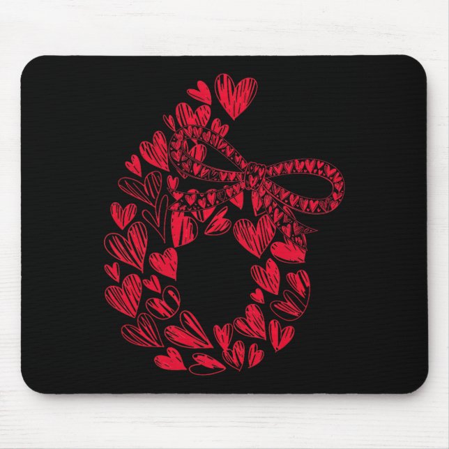 Mousepad Cute Six Seven Love 67 Hearts Couple Number 6 Comf (Frente)