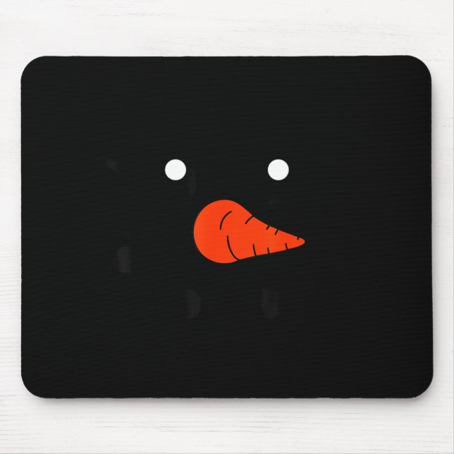 Mousepad Cute Snowlady Snowman Face Christmas Matching Fami (Frente)