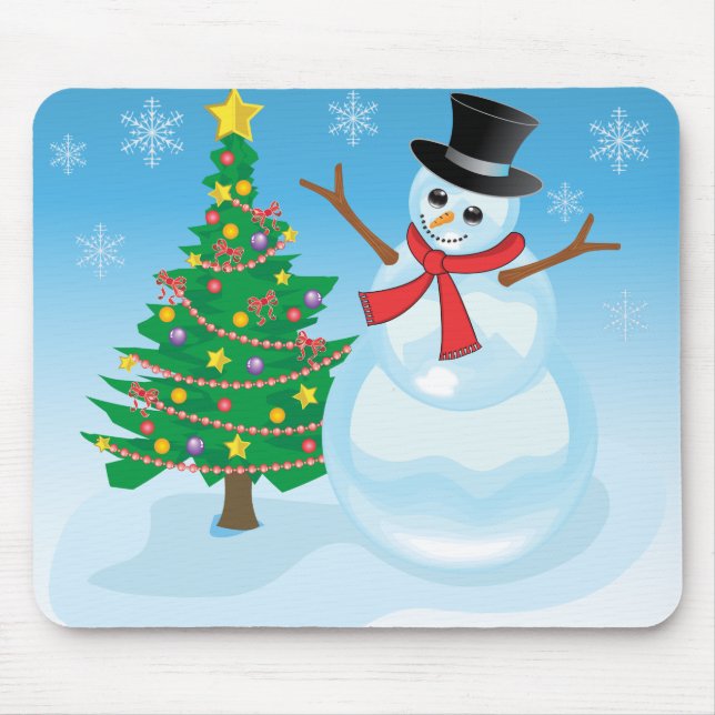 Mousepad Cute Snowman (Frente)