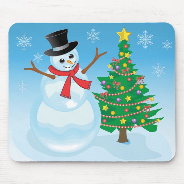 Mousepad Cute Snowman (Frente)