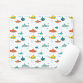 Mousepad Cute Submarine Nautical Deep Sea Fish Kids