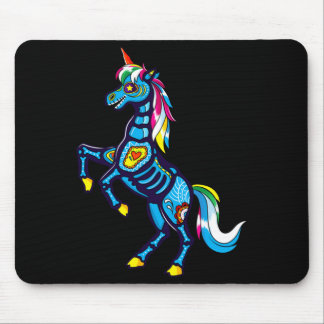 Mousepad Cute Sugar Skull Unicórnio Mexicano Dia das Bruxas