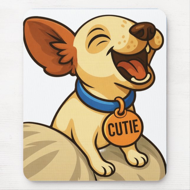 Mousepad Cute Toy Fox Terrier Yawning (Frente)