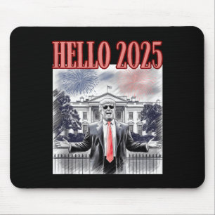 Mousepad Cute Trump Hello 2025 Ano Novo Da Conservadora Da