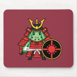 Mousepad Cute Watermelon Shogun Samurai Warrior Illustratio
