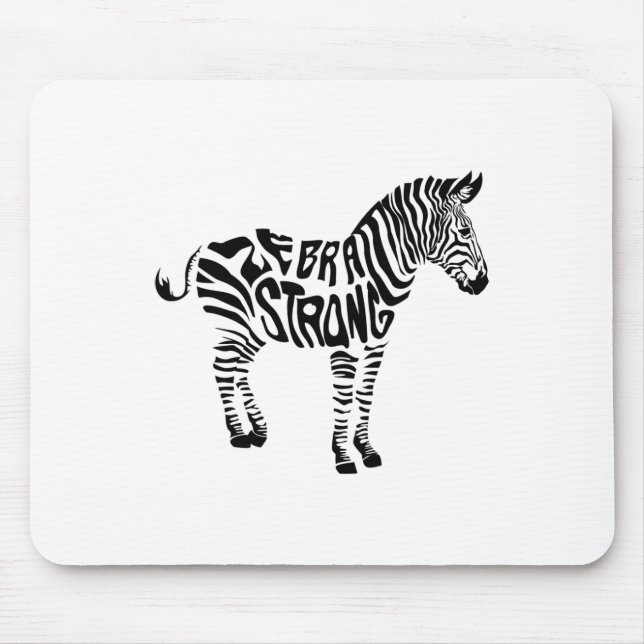 Mousepad Cute Zebra Strong Ehlers Danlos Sindrome Sensibili (Frente)