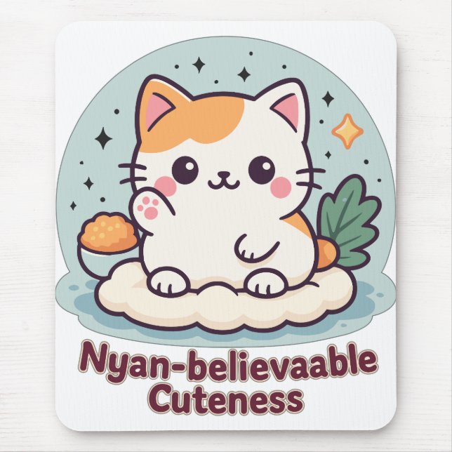 Mousepad Cutensidade Acreditável Nyan - Gato Kawaii Cute (Frente)