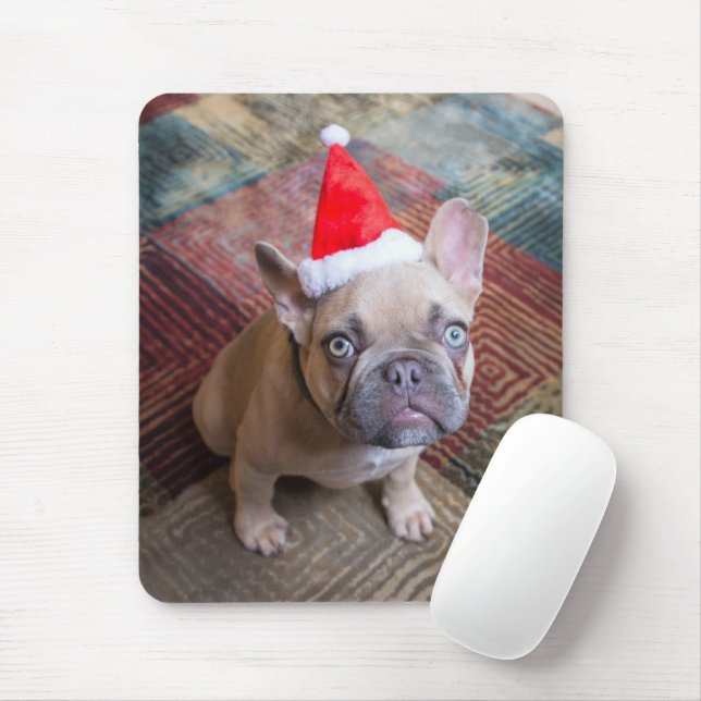 Mousepad Cutest Baby Animals | French Bulldog Christmas (Com mouse)
