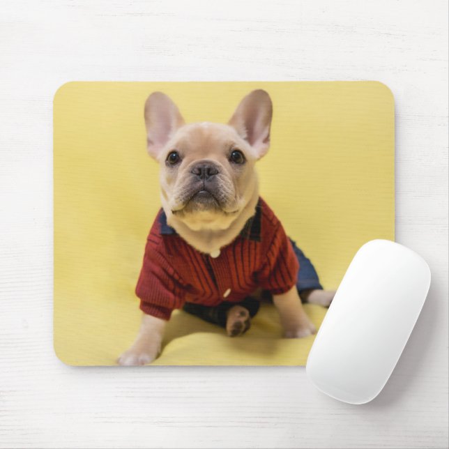 Mousepad Cutest Baby Animals | French Bulldog Dressed (Com mouse)