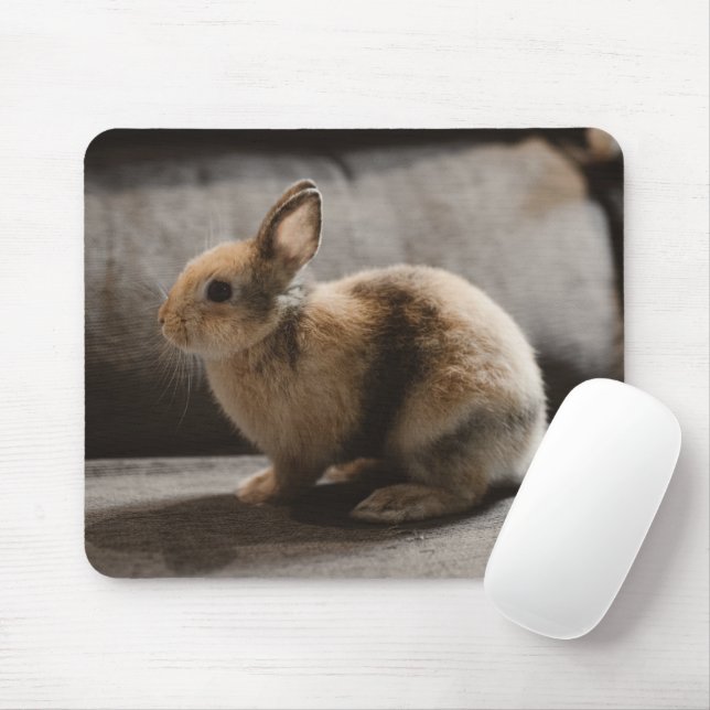 Mousepad Cutest Baby Animals | Netherland Dwarf Rabbit (Com mouse)