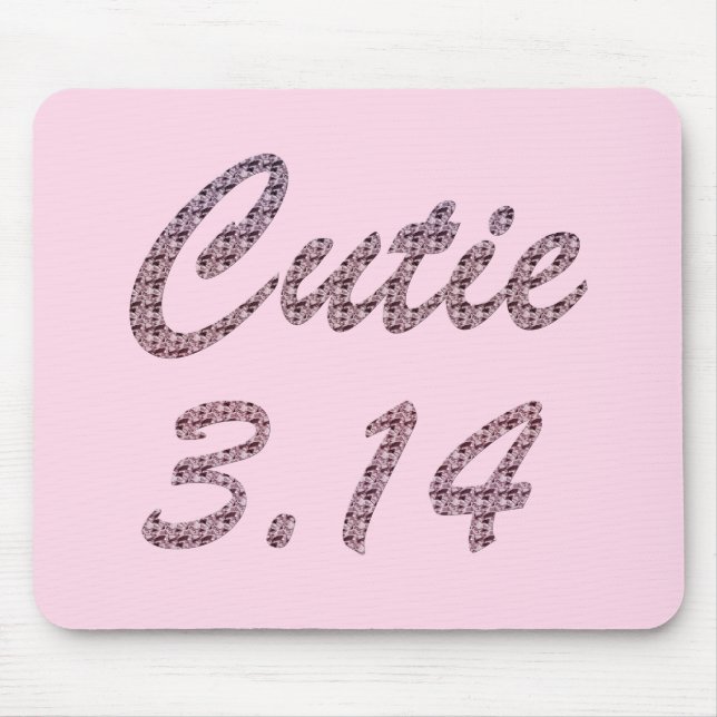 Mousepad Cutie 3,14 Pi Dia Rosa (Frente)