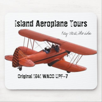 Mousepad cutoutbiplane, excursões do avião da ilha, Key