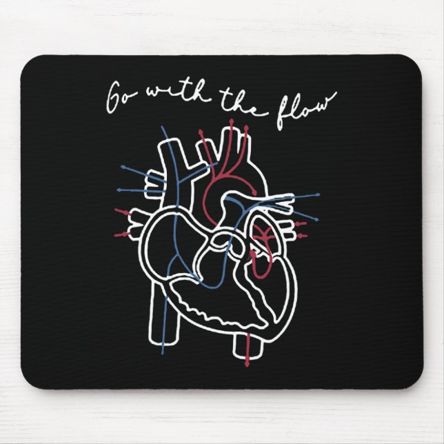 Mousepad Cvicu Enfermeira Cardíaca Anatomia Cardiologia Cor (Frente)