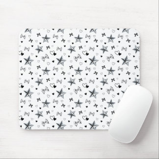 Mousepad Cyber Balletcore Fita Prateada Estrela Padrão Bran