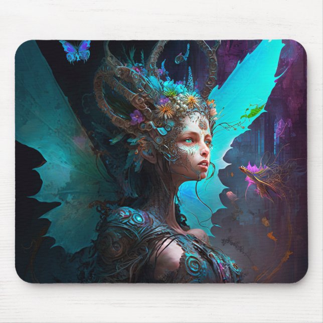 Mousepad Cyber Fairy Fantasy Art (Frente)