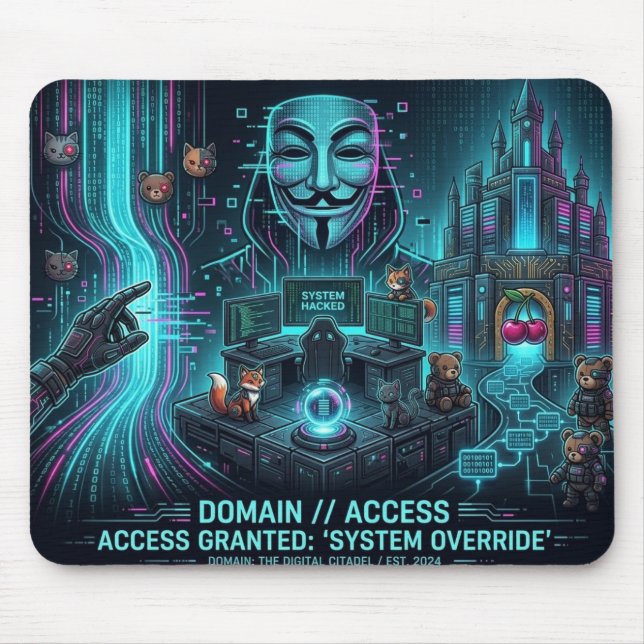 Mousepad Cyber Hacker Vibes – Mousepad🖤 (Frente)