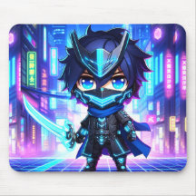 Cyber Slash - Chibi Ninja BattMousepad