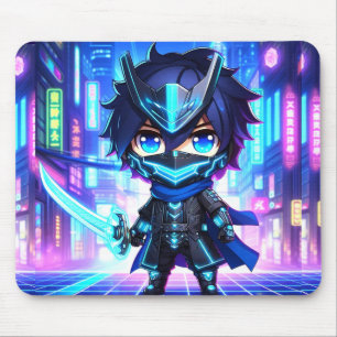 Mousepad Cyber Slash - Chibi Ninja BattMousepad