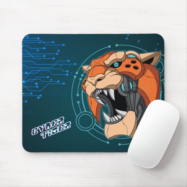 Mousepad Cyber Tiger | (Com mouse)