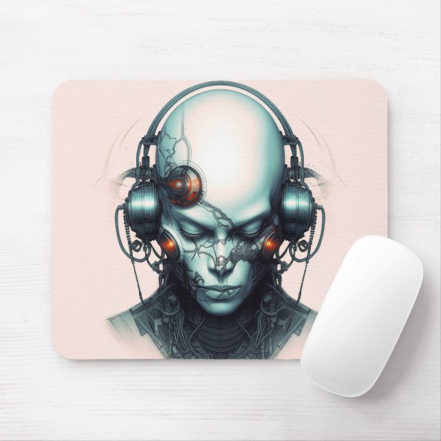 Mousepad Cyborg Cyberpunk Dj (Com mouse)