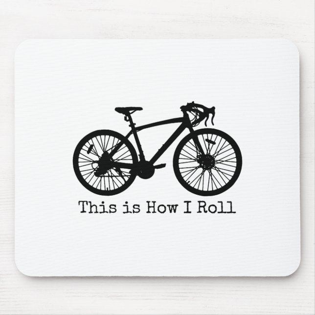 Mousepad Cycling Road Bike Bicycle Funny Cyclist  (Frente)