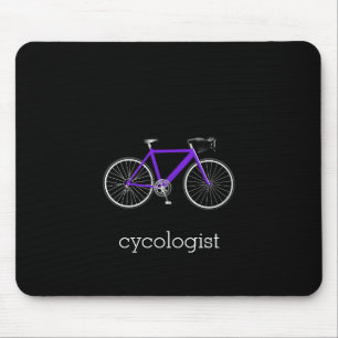 Mousepad cycologista de bicicleta roxa