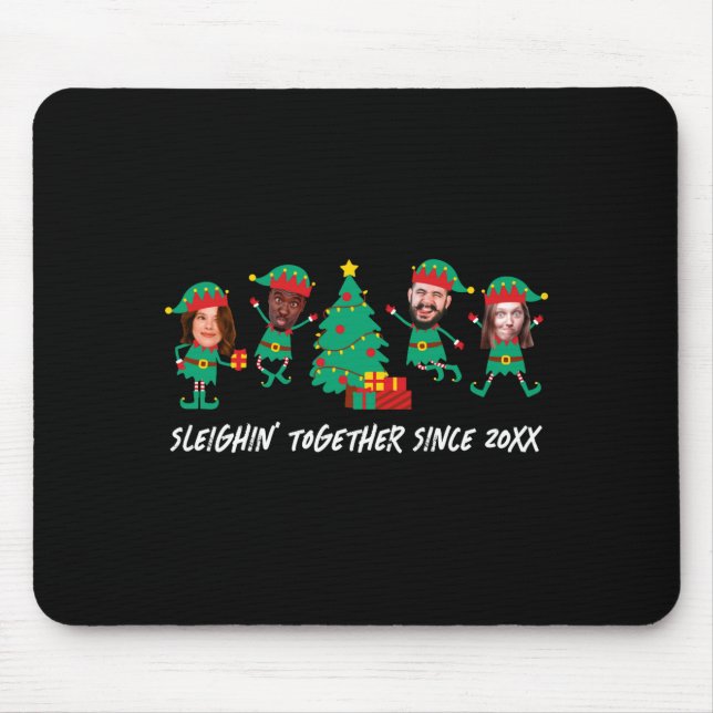Mousepad D Funny Face Photo Christmas Elf  (Frente)