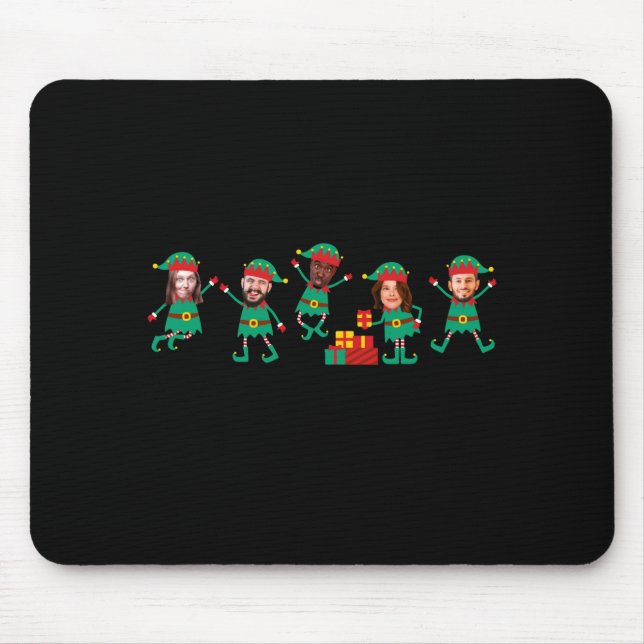 Mousepad D Funny Face Photo Christmas Elf  (Frente)
