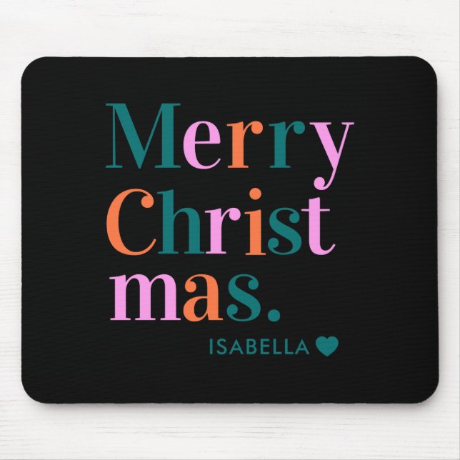 Mousepad D Modern Colorful Merry Christmas  (Frente)