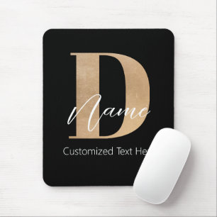 Mousepad D & Name Iniciais Monogramados Modernos Personaliz