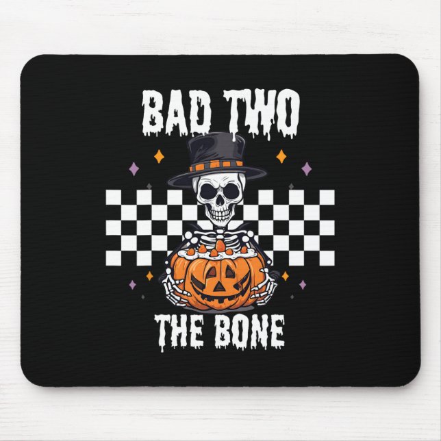 Mousepad D Para O Esqueleto Osso Figurino De Halloween (Frente)