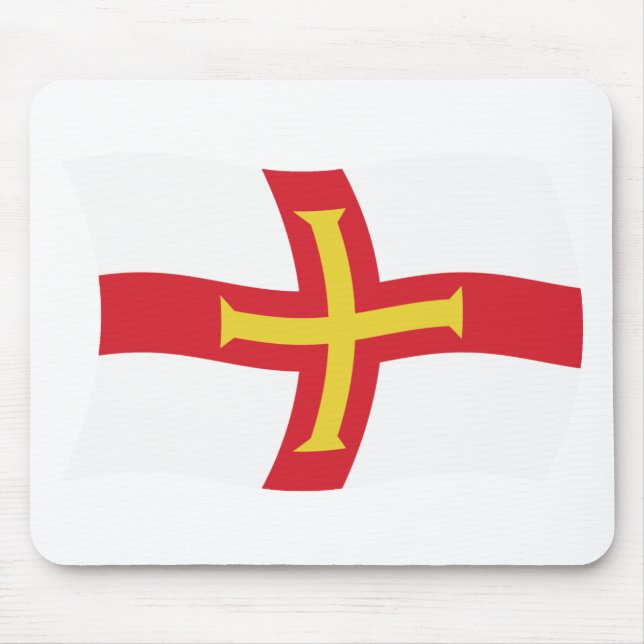 Mousepad da Bandeira de Guernsey (Frente)