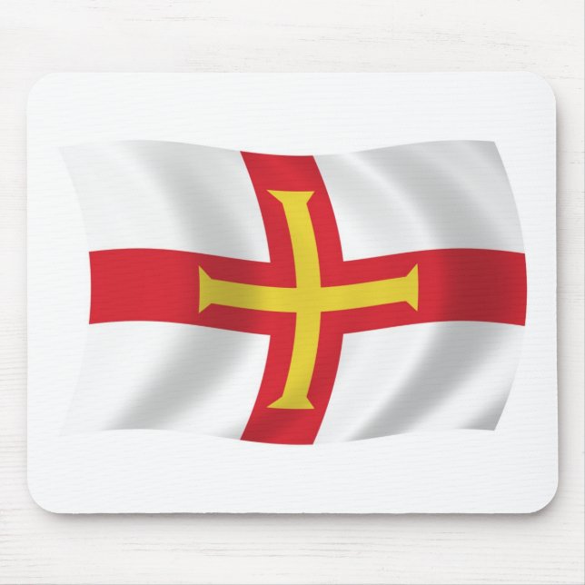 Mousepad da Bandeira de Guernsey (Frente)