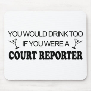 Mousepad Da bebida repórter de corte demasiado -
