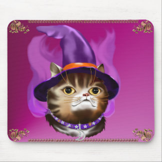 Mousepad da cara do gato da bruxa
