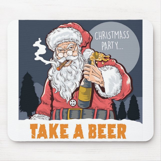 Mousepad da Festa de Natal (Illustration of Santa Claus!)