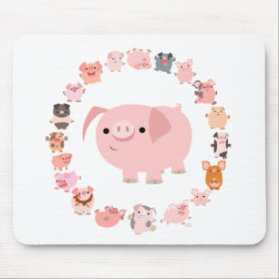 Mousepad da mandala do porco