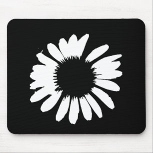 Mousepad Da "margarida preta margarida" - & branca louca
