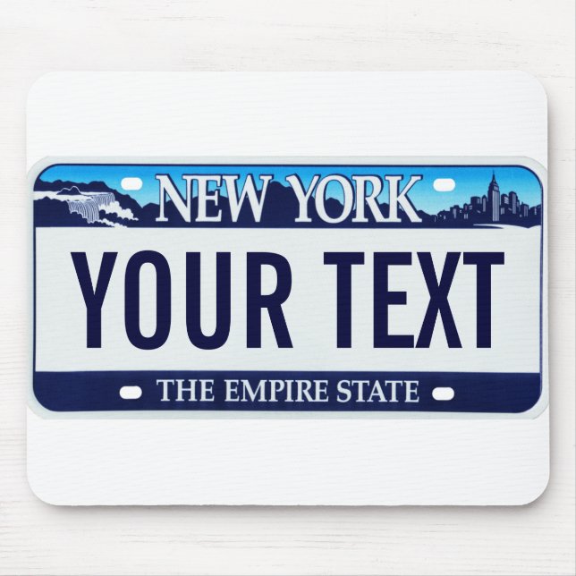 Mousepad da matrícula de New York (Frente)
