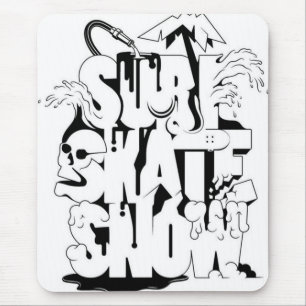 Mousepad da neve do Skate do surf