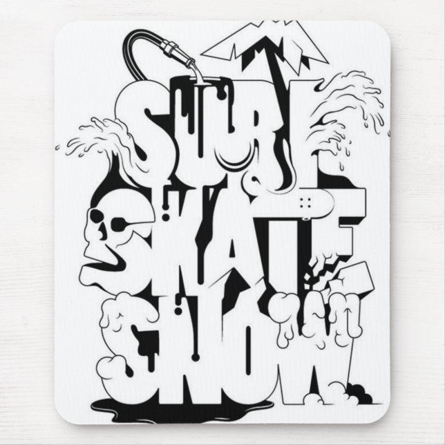Mousepad da neve do Skate do surf (Frente)