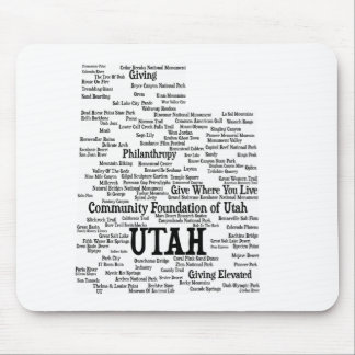 Mousepad da Nuvem Personalizada UTAH - Texto Preto