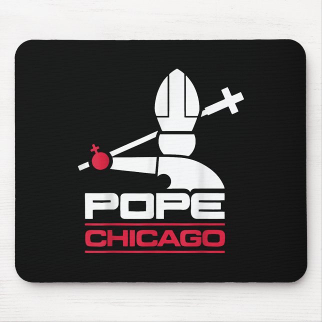 Mousepad Da Pope Leo Xiv Camisa Baseball Chicago (Frente)