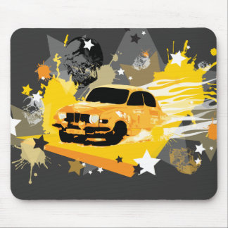 mousepad da reunião do saab do vintage - amarelo