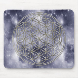 Mousepad Da vida/ flor a Flower Of Life silver heaven