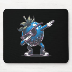 Mousepad Dab Blueberry Dancing Dabbing Fruta Blueberry