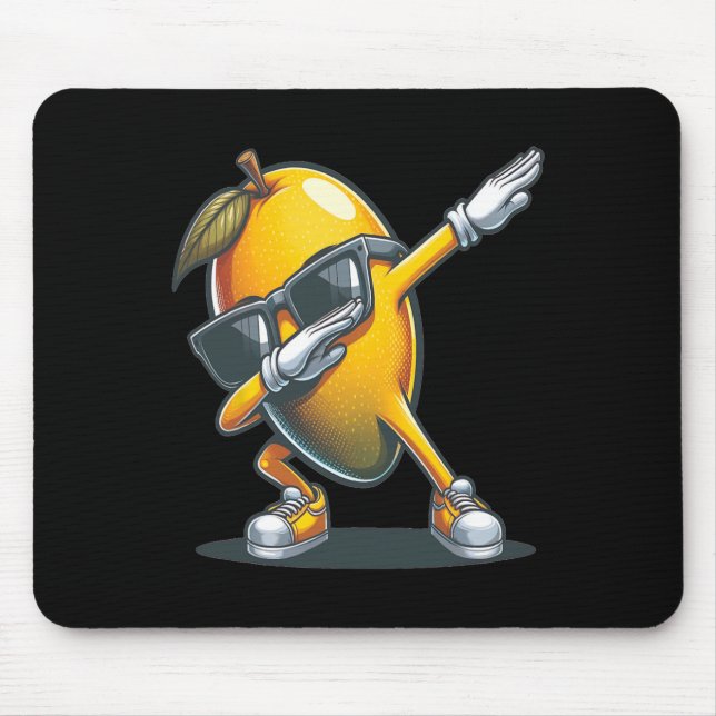 Mousepad Dab Mango Dancing Dabbing Mango Fruta Com Pulmões (Frente)