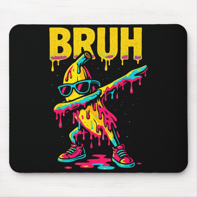 Mousepad Dabbing Banana Bruh Drip Ice Cream Banana Youth Bo (Frente)