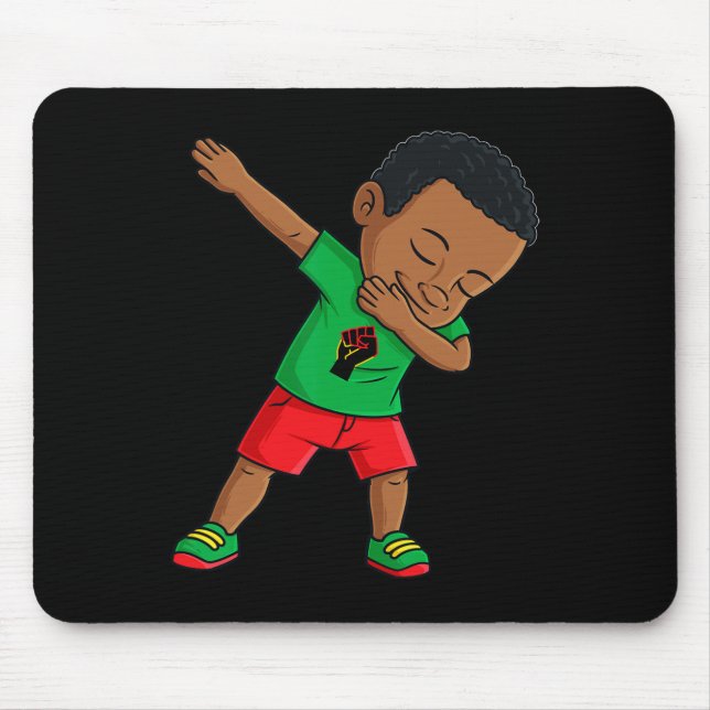 Mousepad Dabbing Black King Juneteenésimo Boys Kids Dab (Frente)