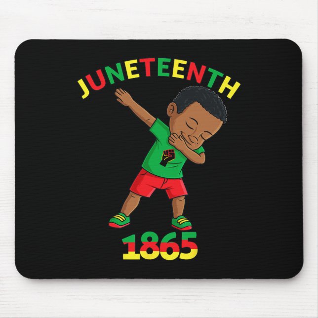 Mousepad Dabbing Black King Junetet Melanin Brown Skin B (Frente)